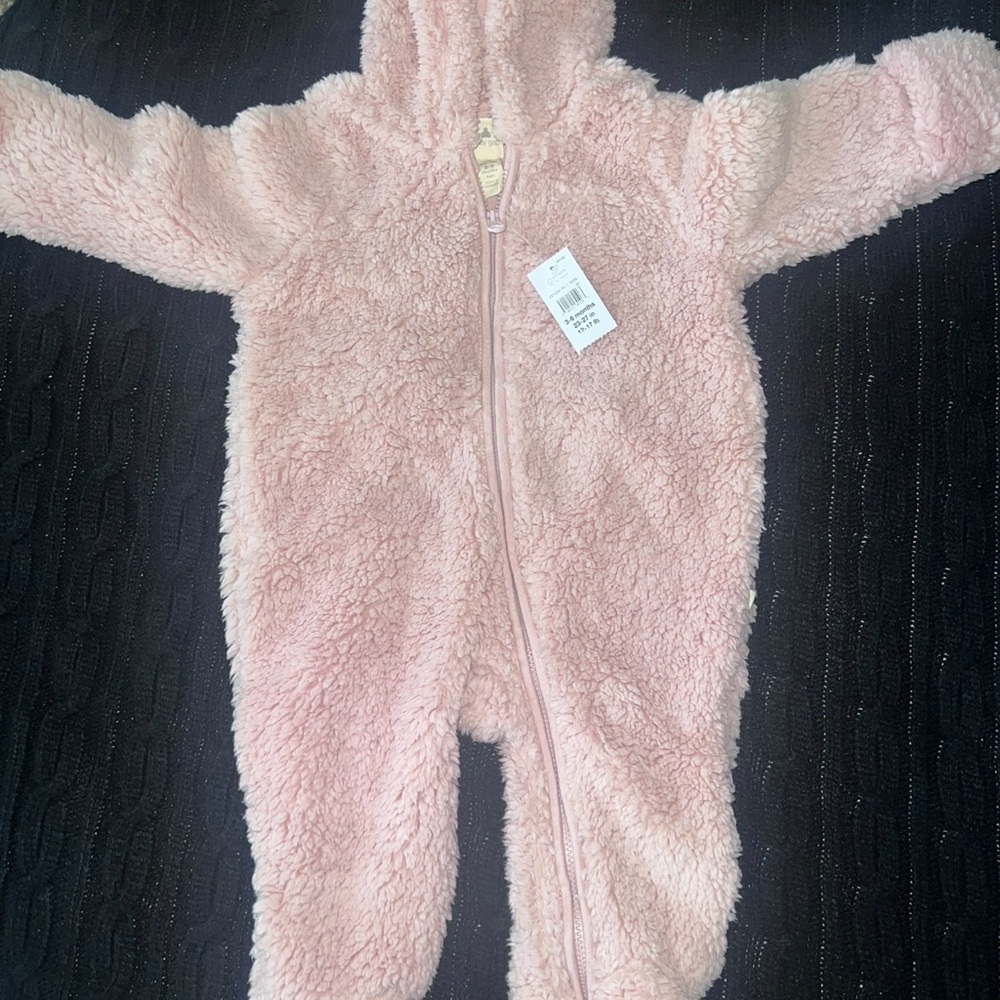 GAP Soft Pink Sherpa Baby Footie